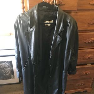 Long leather coat from the 80s